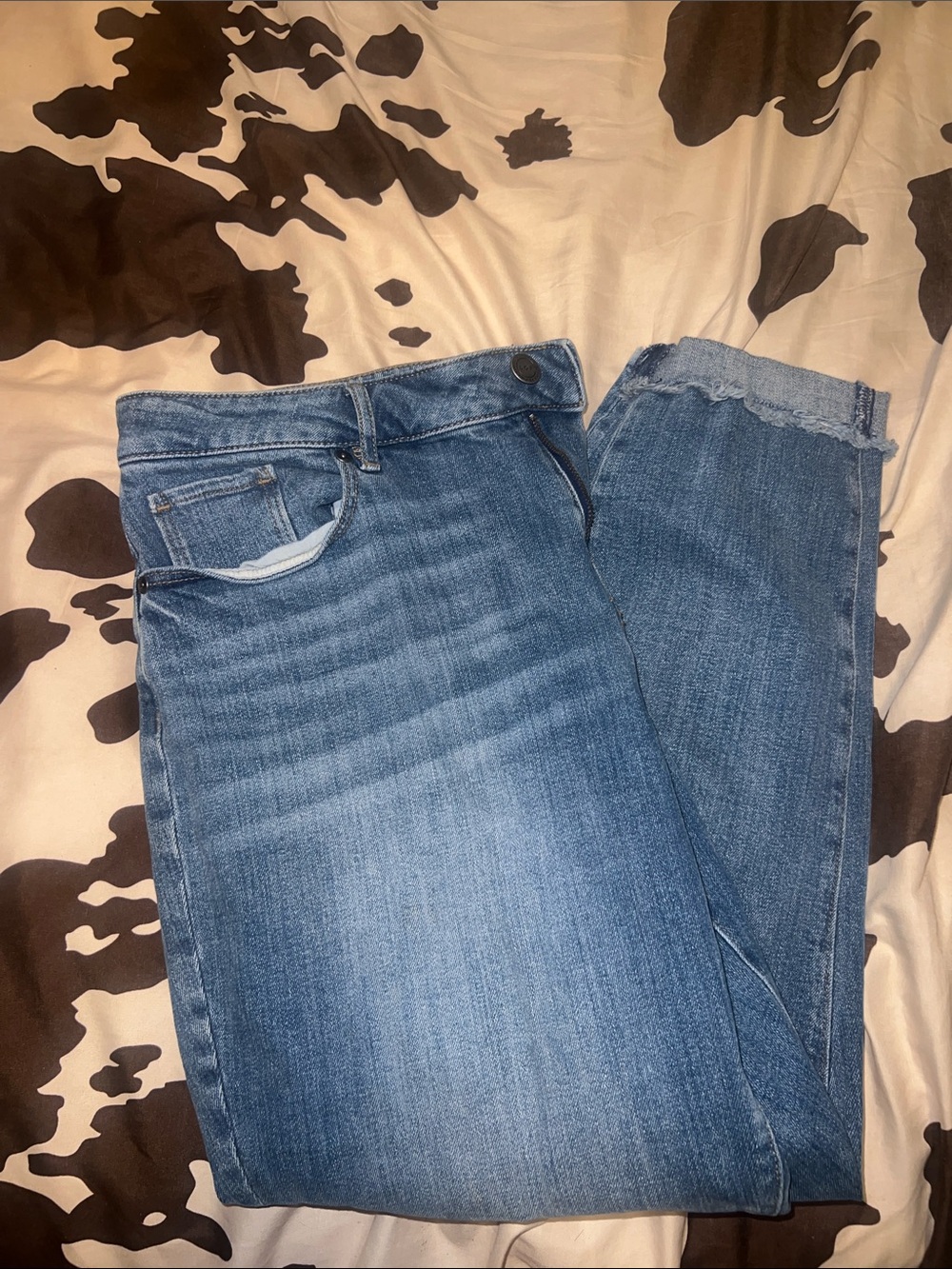 LOFT Outlet Light Blue Distressed Denim Jeans